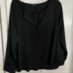 AEO Black silky Long Sleeve Top